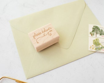 Please Deliver To Stamp - please deliver to - snail mail stamp - mail - rubber stamp - addressing stamp - K0020