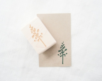 Pine Tree Rubber Stamp - Illustrated Forest Stamp