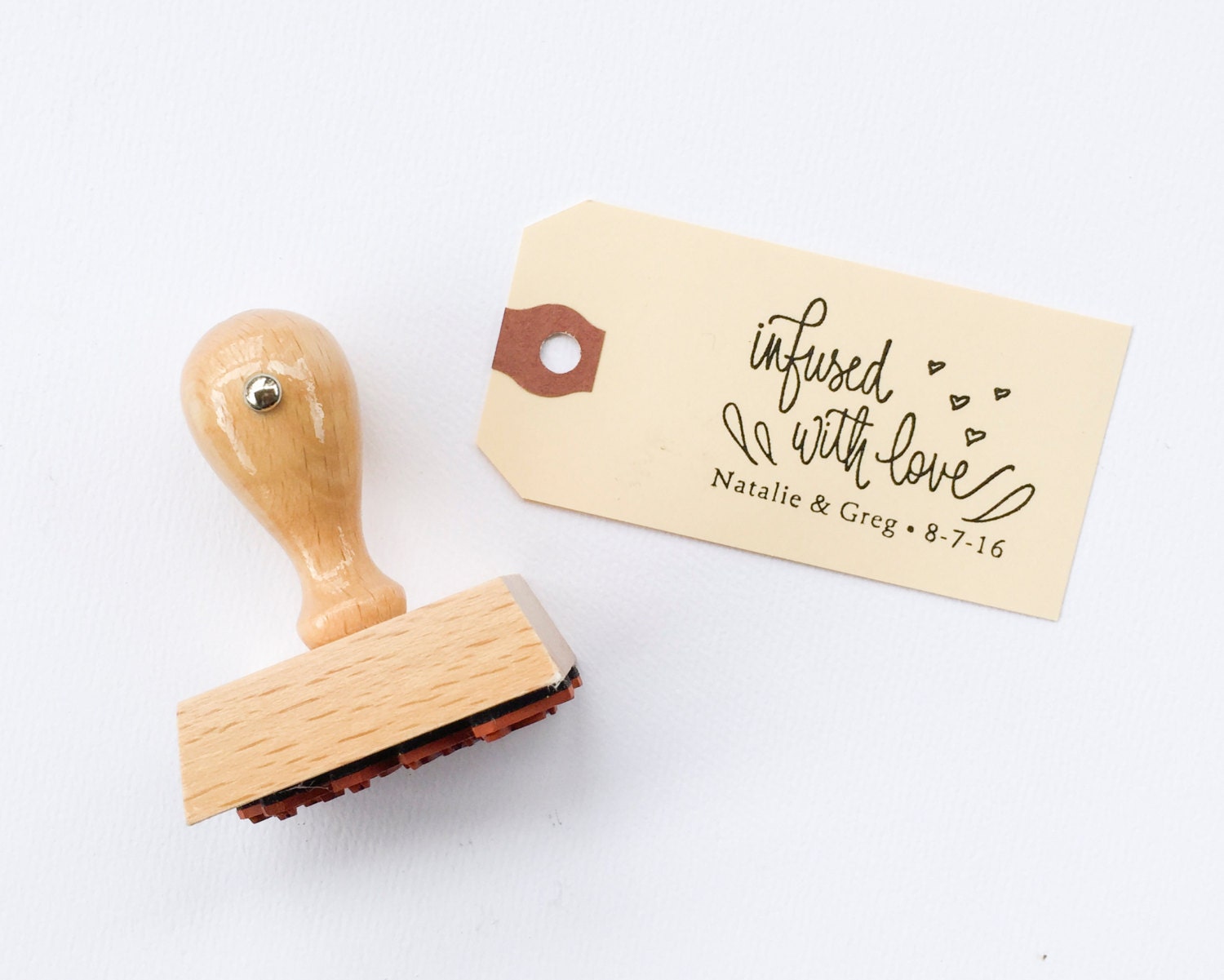 Infused With Love Stamp Wedding Favor Stamp custom wedding Etsy