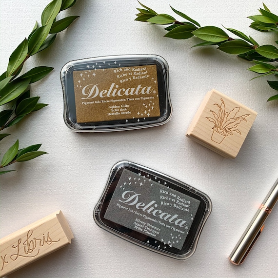 Delicata Metallic Pigment Ink Pad - Gold ink pad - Silver ink pad
