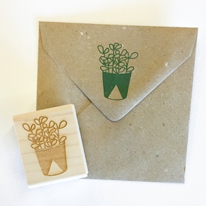 Succulent Stamp - hand drawn succulent - botanical stamp - nature stamp - natural stamp - cactus - rubber stamp - ready to ship K0064