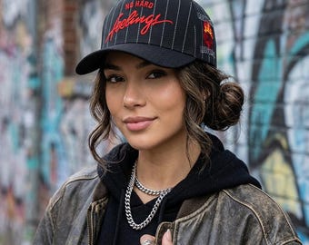 Casquette de baseball brodée de roses, chapeau fleuri en coton, chapeau de soleil unisexe ajustable