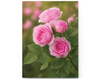 Roze rozenbloem hardcover notitieboek | Notitieboek voor bloemenfotografie