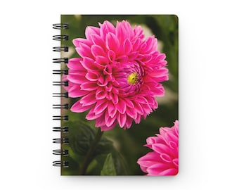Dahlia Felroze Foto Spiraalnotitieboekje | Bloemen Notitieboek, Bloemenfotografie