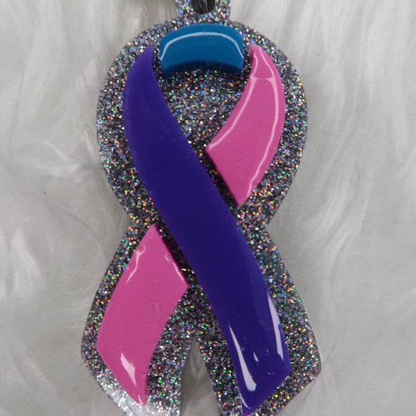 Thyroid Cancer Awareness Keychain