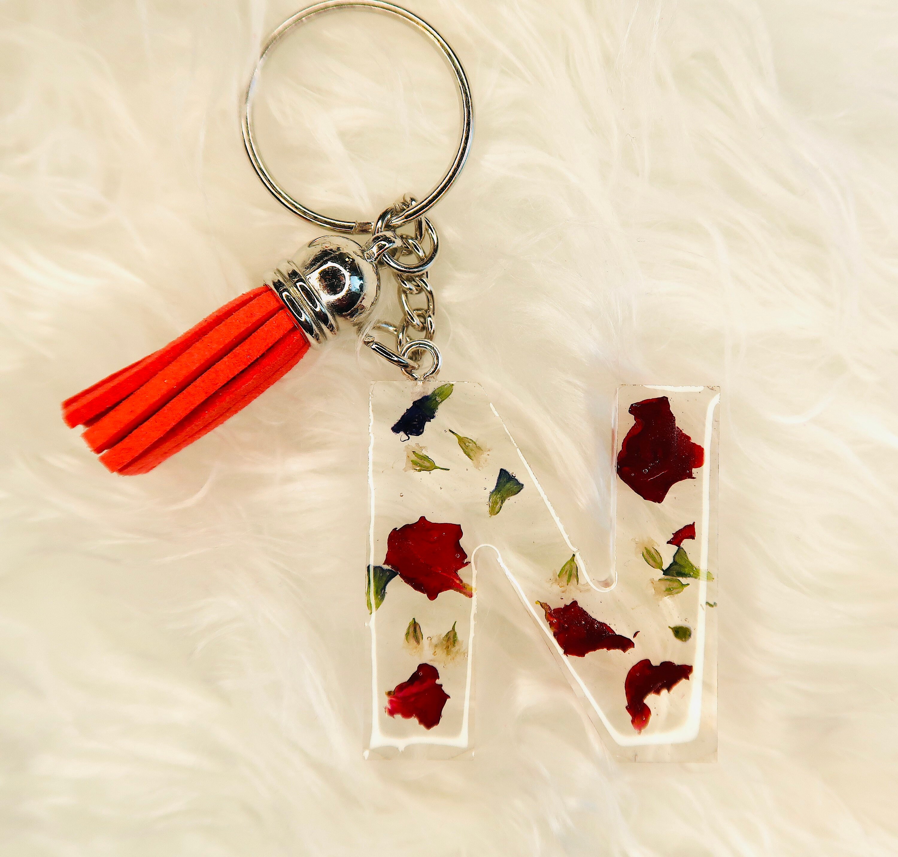 Letter N Keychain Etsy