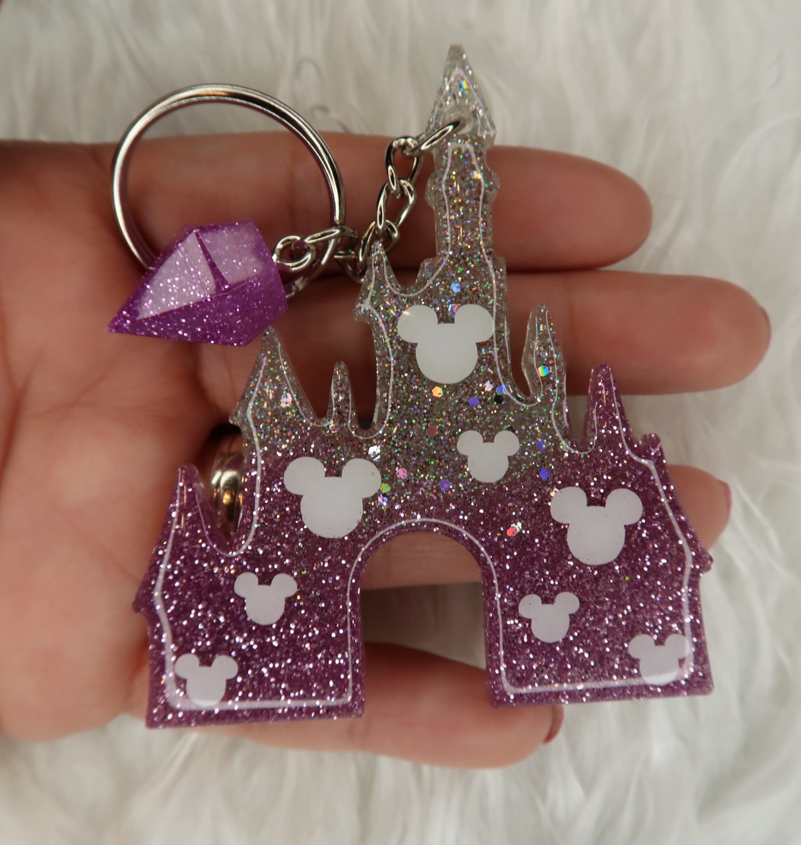 Disney Inspired Castle Keychains Etsy