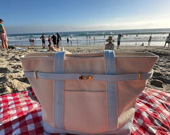 Canvas Boat Tote Bag | Large Beach Weekender Travel Bag