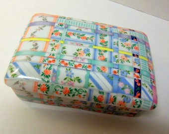 Neiman Marcus Patchwork Porcelain Box