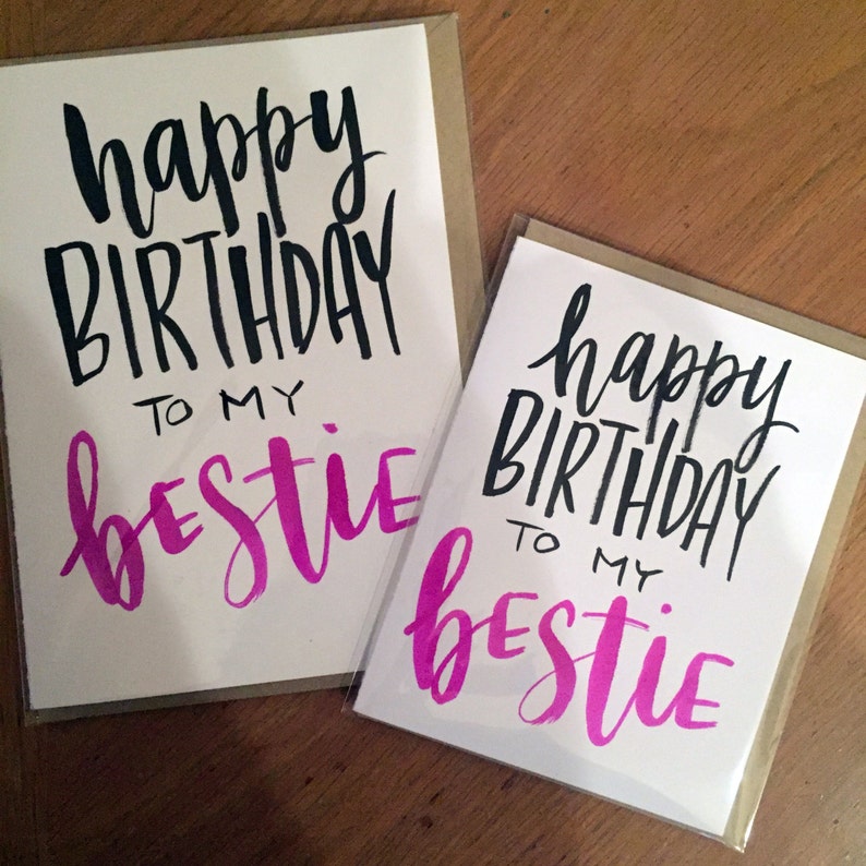 Happy Birthday to my Bestie prints or cards Etsy