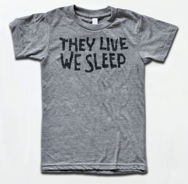 They Live We Sleep T Shirt Tri-Blend Vintage Apparel | Etsy