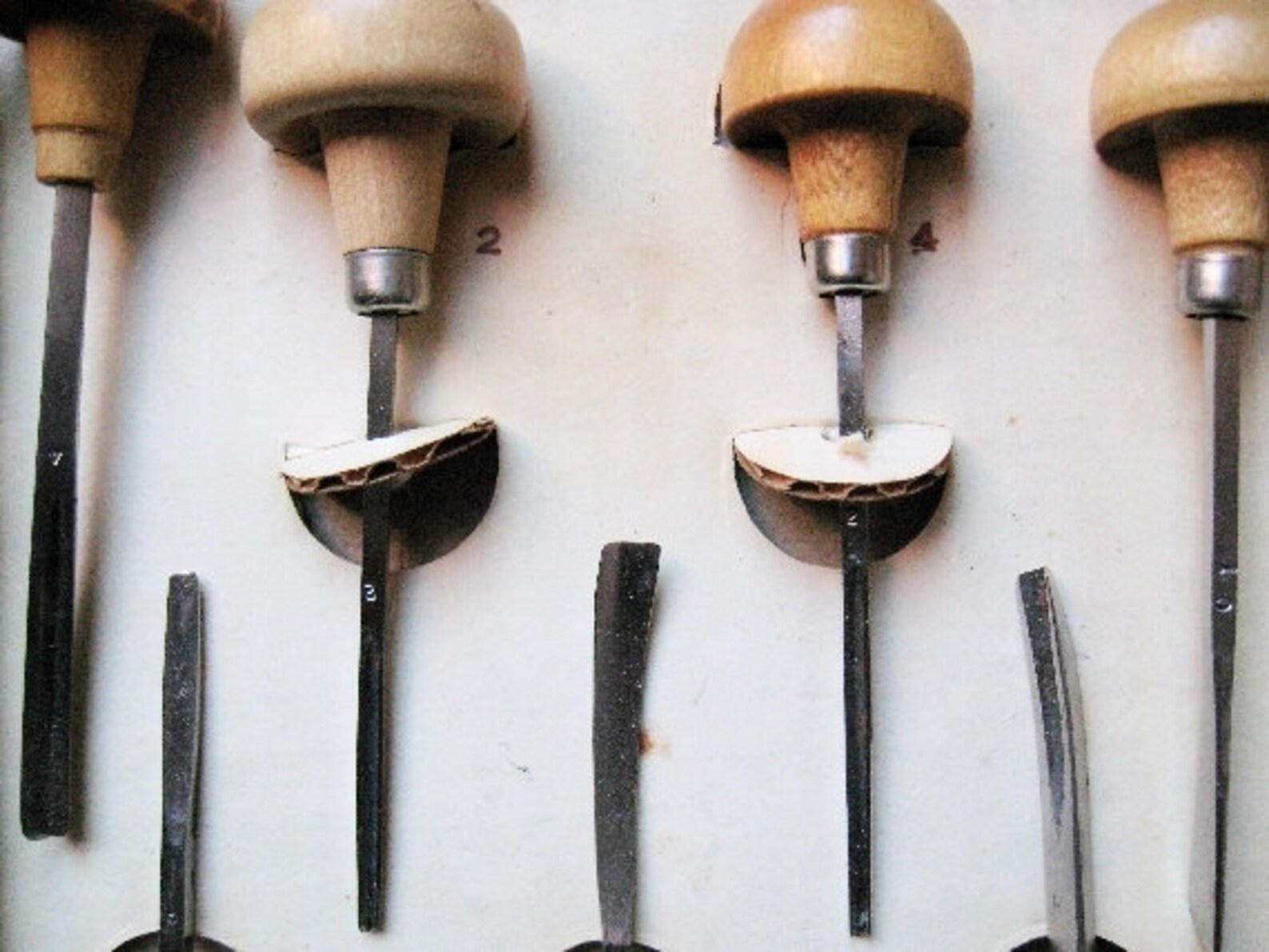 Grumbacher vintage woodlinoleum block carving tool set of Etsy