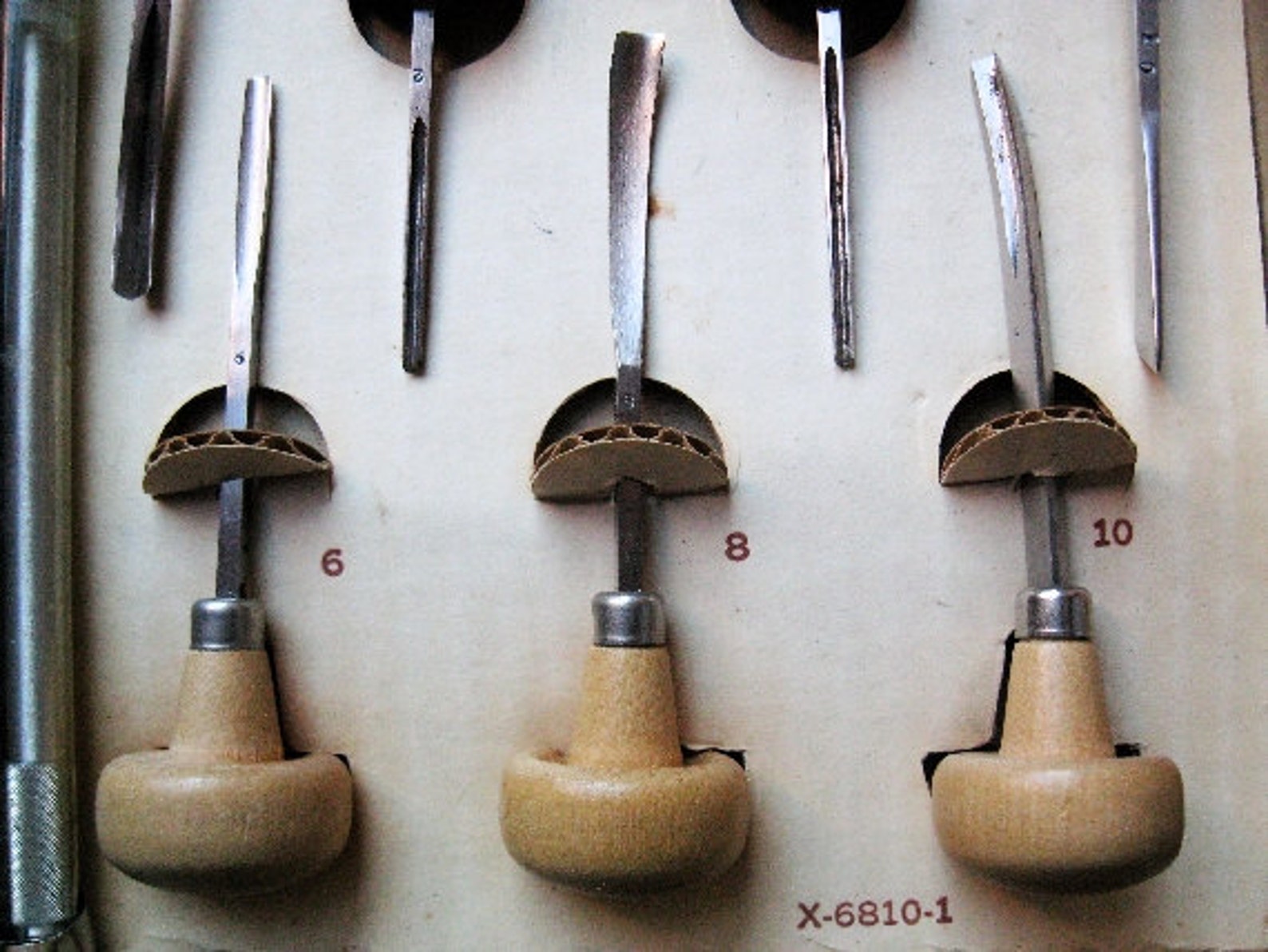 Grumbacher vintage woodlinoleum block carving tool set of Etsy