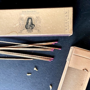 Vintage Vulcan Fireplace Matches: 1940s Swedish Long Matches in Box