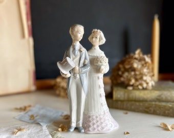 Vintage Lladro Wedding Couple, Lladro Bride and Groom Figurine, Made in Spain, Porcelain Figurine, Wedding Gift, Anniversary Gift, 1970s