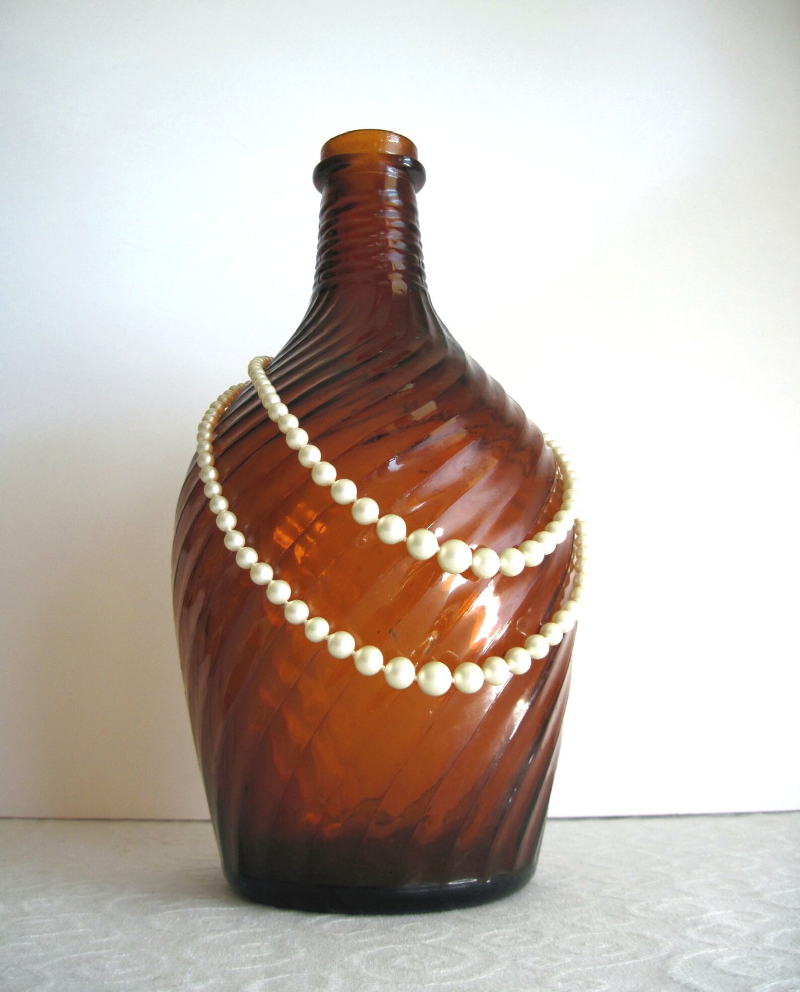 Vintage Brown Glass Bottle Owens Illinois 19301940s Etsy