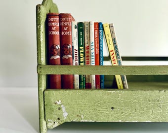 Green Painted Antique Doll Bed