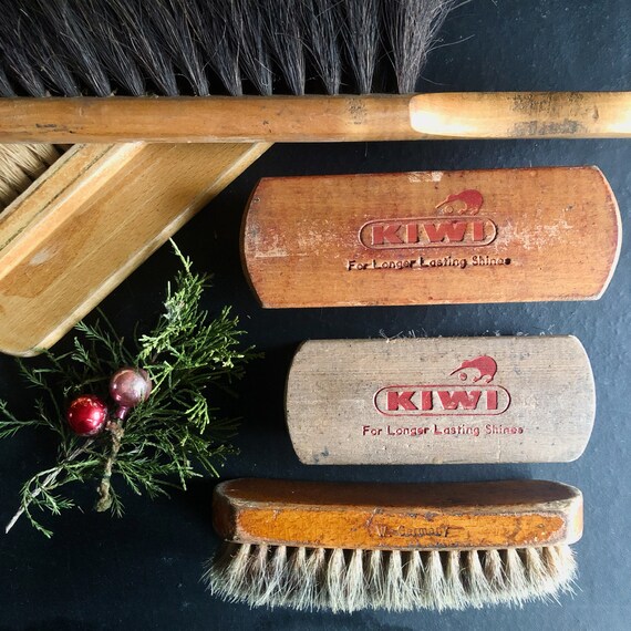 Vintage Wooden Utility Brushes, Horse Hair Brushes, Broom Brush