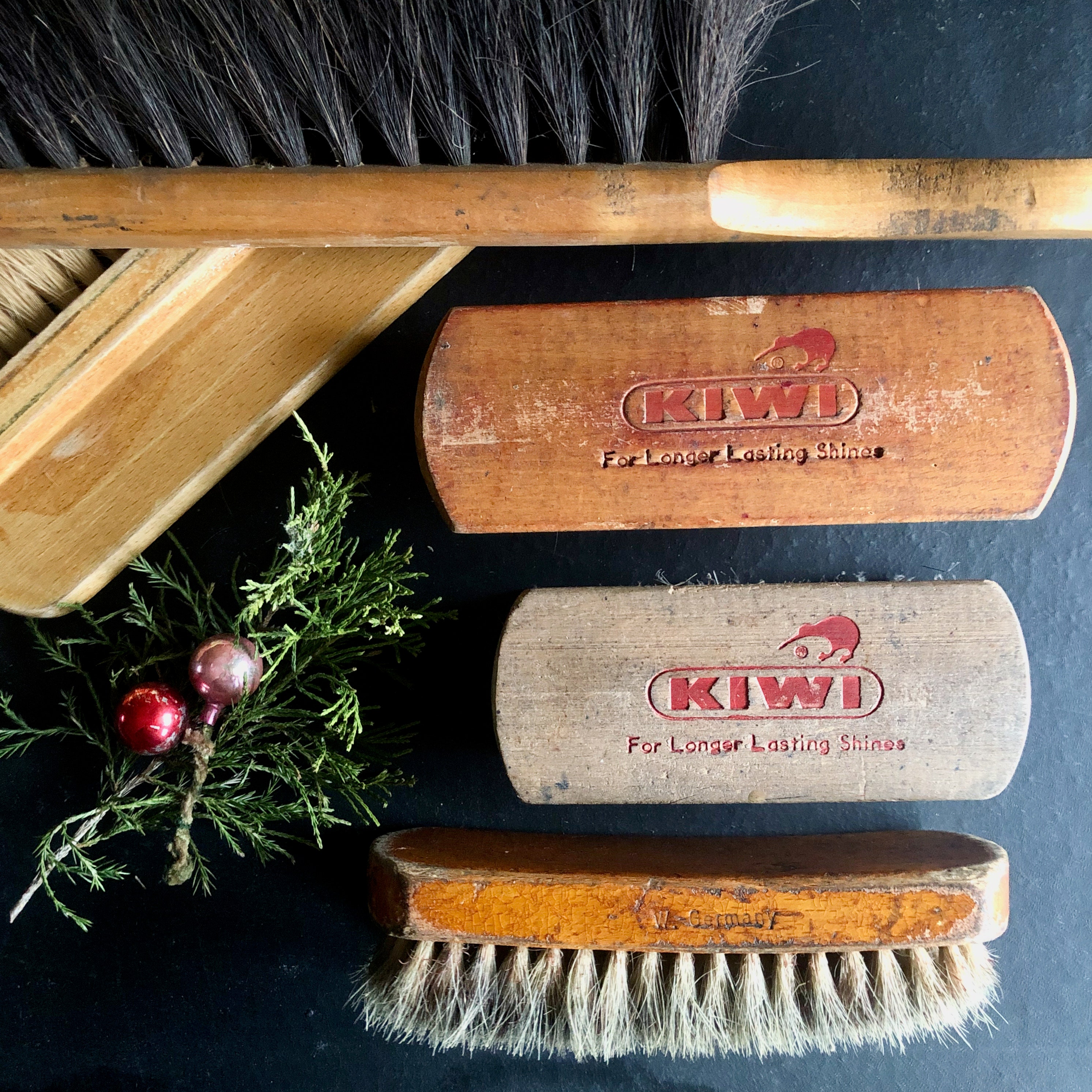 3pk Horsehair Shoe Brush - Shoe Polish Brush - Leather, Boots