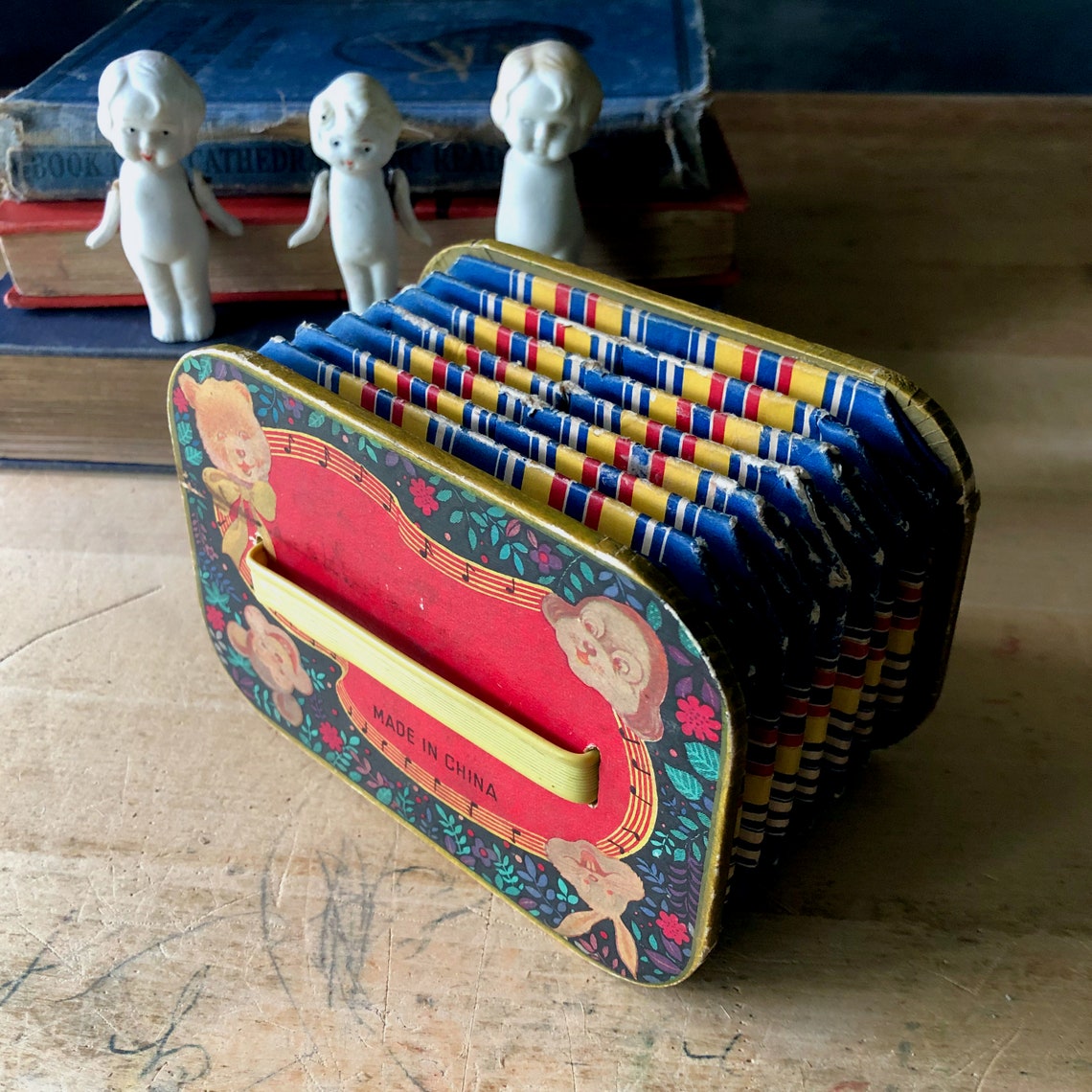 Vintage Toy Paper Accordion Squeeze Box Old Toys 1950s Etsy
