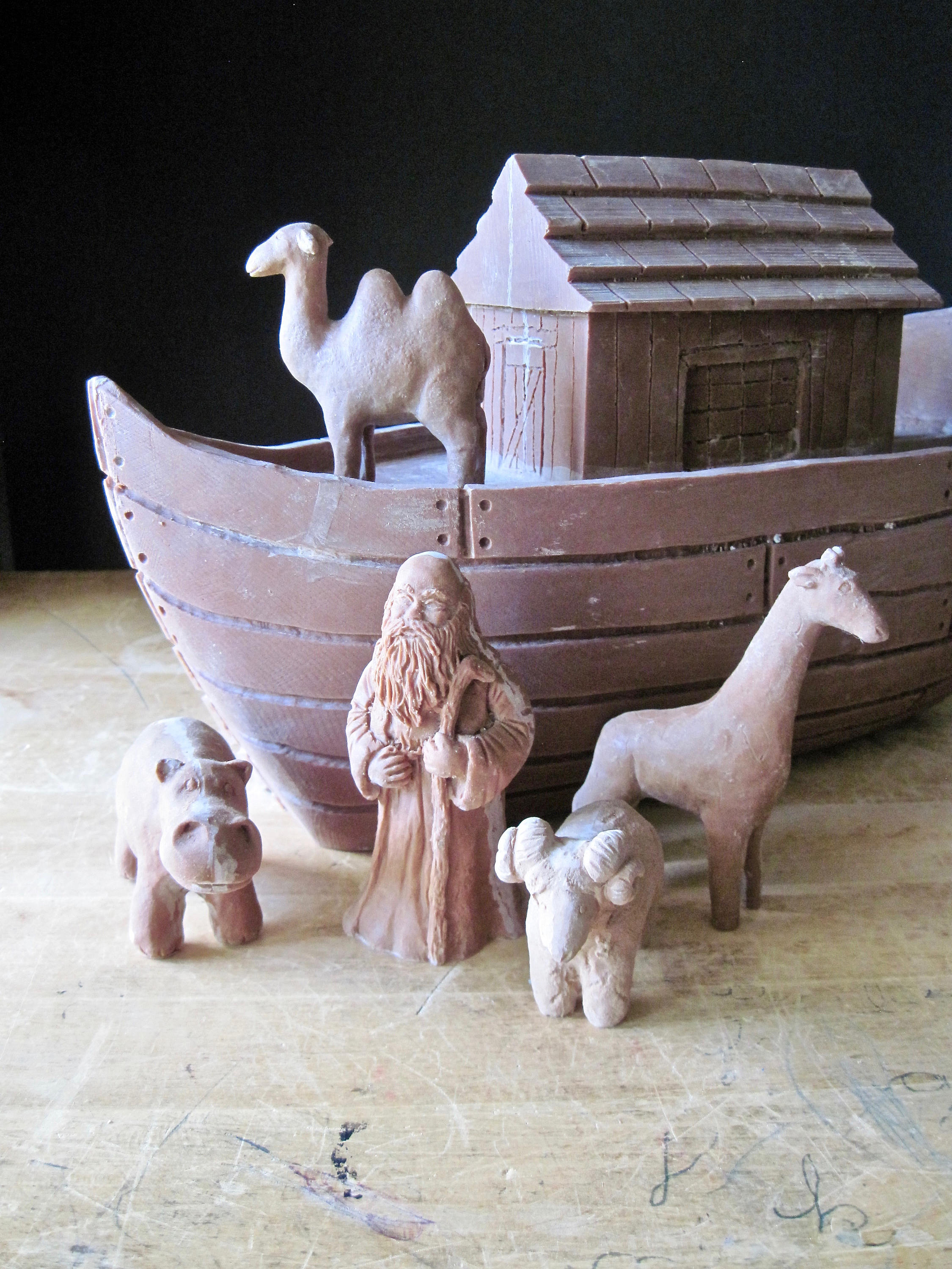 工芸品 Gustavsberg  Noaks Ark DROMEDAR Vintage Noah's Ark, Religious Decor, Resin Clay Ark, Resin