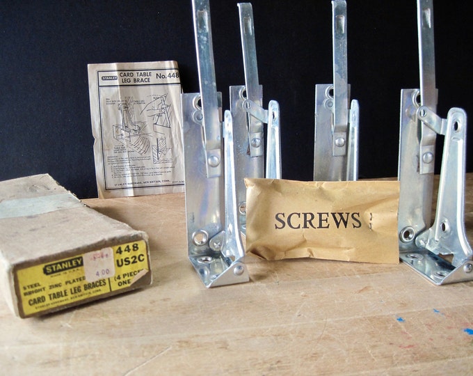 Stanley Card Table Leg Braces, Vintage Card Table, Vintage Hardware