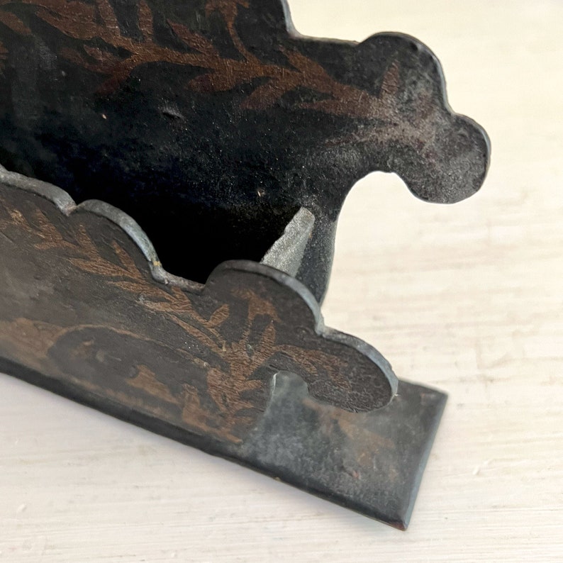 Antique American Wooden Letter Holder, Americana, Hand Painted