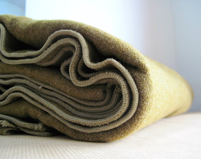 WWII Military Wool Blanket, Olive Drab, Camp Scout Bedding Etsy