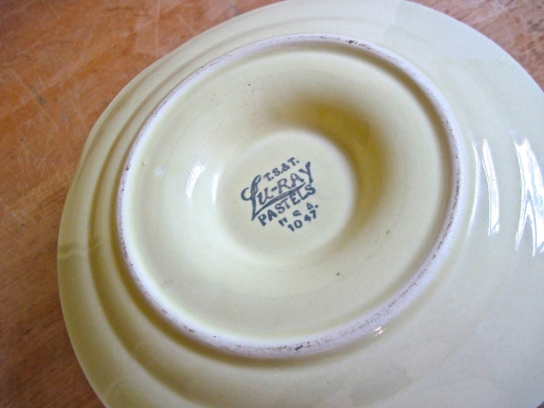 Vintage LuRay Yellow China Gravy Bowl LuRay Dinnerware LuRay Pastels