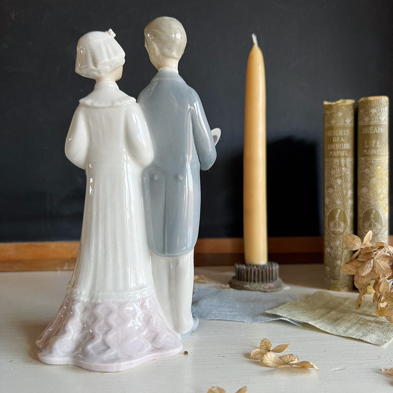 Vintage Lladro Wedding Couple, Lladro Bride and Groom Figurine, Made in Spain, Porcelain Figurine, Wedding Gift, Anniversary Gift, 1970s image 4