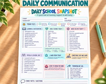 Parent Connection Note, Teacher Communication Forms, Printable SPED IEP Daily Log, Elementary Student Behavior Tracker, Digital Download