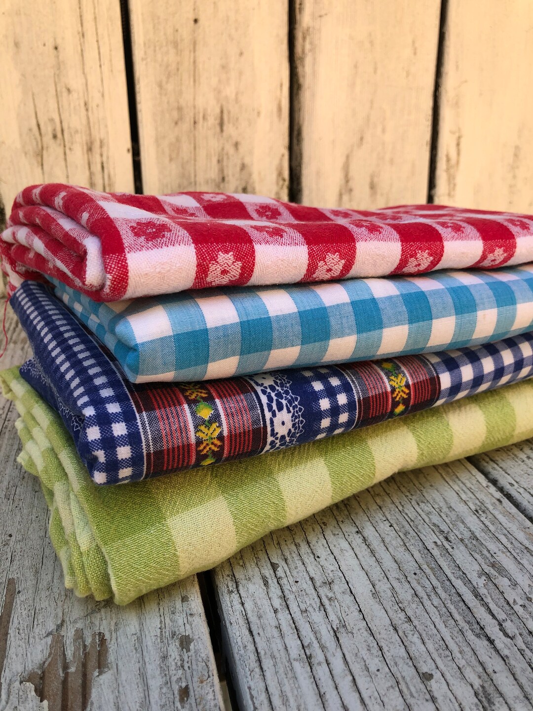 Vintage Gingham Tablecloth. Price for One. Light Blue is the Only One Left Etsy