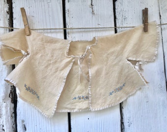 Vintage Felted Wool Baby Poncho. Handmade baby jacket