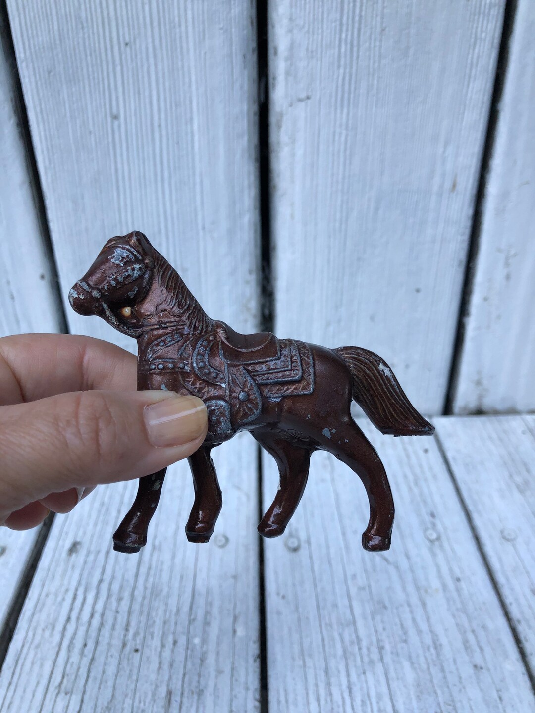 Vintage Metal Horse Figurine. Vintage USA Bronze Metal Horse. Etsy