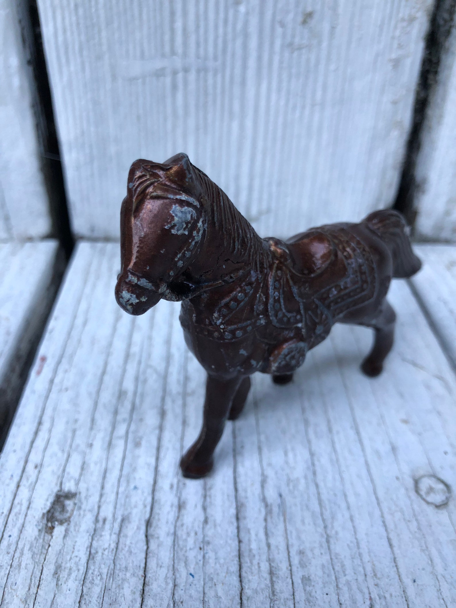Vintage Metal Horse Figurine. Vintage USA Bronze Metal Horse. Etsy
