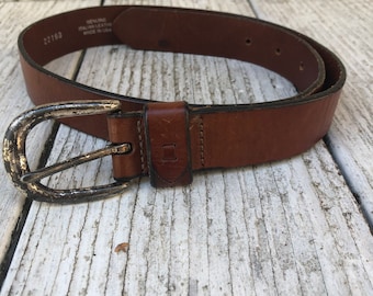 Women's Leather-belt Brown Vintage Waist-belt With Correas Women's Leather-belt Brown Vintage Waist-belt With Correas