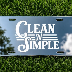 Clean and Simple Custom License Plate