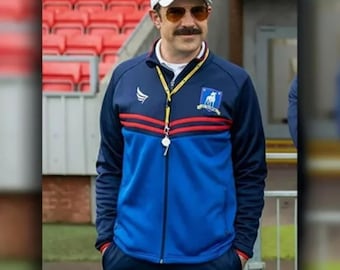 Handmade Ted Lasso Jason Sudeikis S04 Inspired Blue Tracksuit