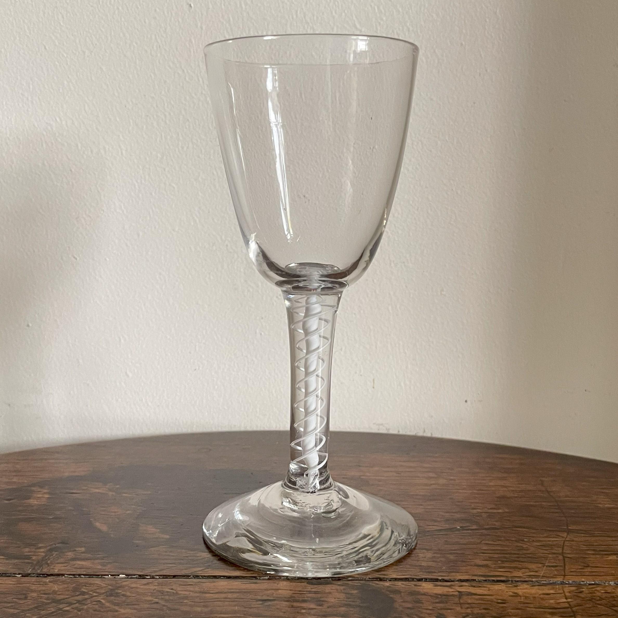 ダブルツイスト グラス ワイングラス アンティークのジョージ3世ダブルシリーズ不透明ツイストワイン