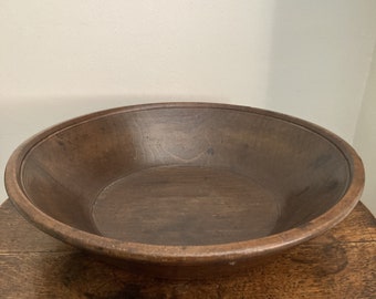 Large antique Victorian turned dairy bowl c. 1850