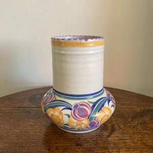 Vaso vintage Carter Stabler Adams (Poole) dipinto a mano - modello ZY - forma 580 - dipinto da Eileen Prangnell ca. 1925-34