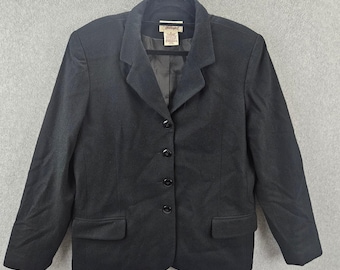 Worthington Blazer Women 16 Black Wool Career Professional Office Classic Coat