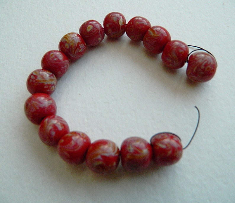 ,lampwork beads,Exotic beads trade beads,old bead Trade beads Vintage Chinese swirl Feather Lampwork round Glass beads