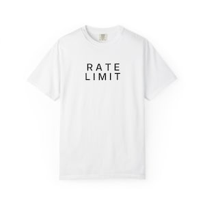 Camiseta Rate Limit, Camiseta para desarrollador de API, Camiseta para ingeniero de backend, Regalo para ingeniero de software, Camiseta DevOps, Camiseta tecnológica minimalista, Comfort Colors 1717