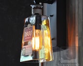 Tequila bottle light, industrial wall lamp, alcohol bottle, wall lighting,