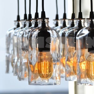 Bottle Glass Chandelier - The Apothecary