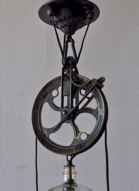 Antique pulley light deals fixtures
