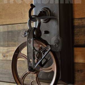 The Industriale Wall Sconce Clear Growler Bottle Pulley Sconce image 3