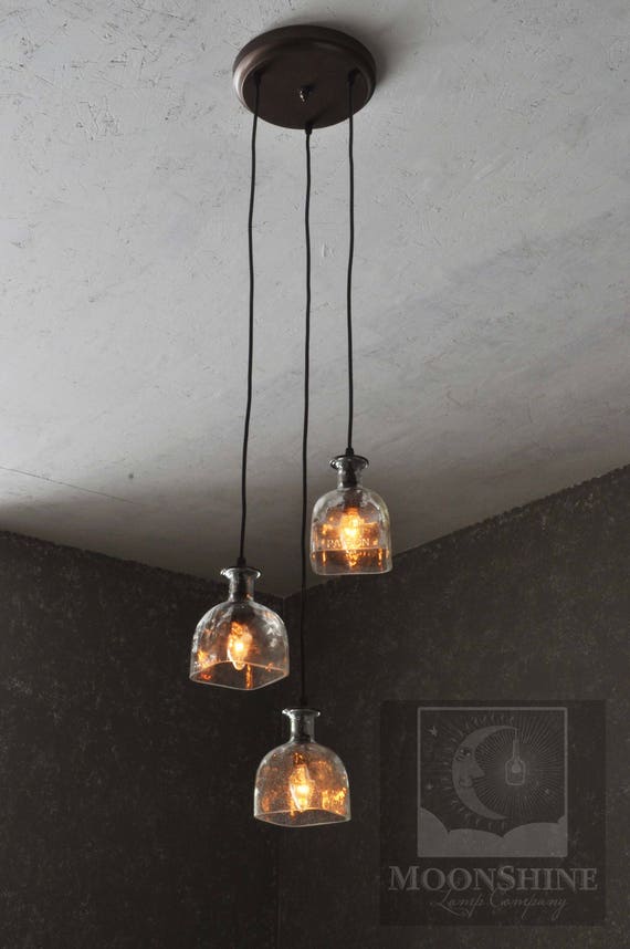 Patron Tequila Bottle 3 Light Chandelier Modern Rustic Patron Tequila Bottle 3 Light Chandelier Modern Rustic Lighting Farmhouse Decor Upcycled Lamp