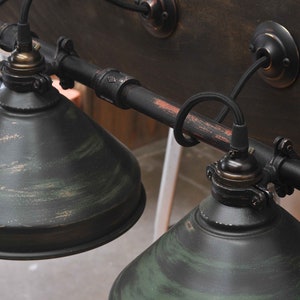 Rustic Pool Table Light - Industrial Chandelier for Pool Tables, Dining Tables, and Bar Lighting image 6